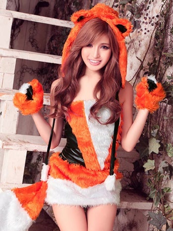 [ハロウィン コスプレ通販]ふわふわフォックスアップ  アニマル ハロウィンコスプレ