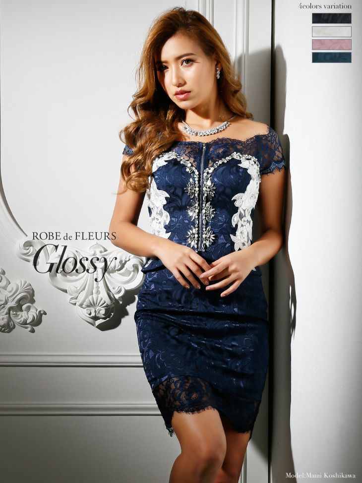 Glossy by ROBE de FLEURS/グロッシー】ビジューチェーン× フラワー Glossy by ROBE de FLEURS/グロッシー】ビジューチェーン× フラワー