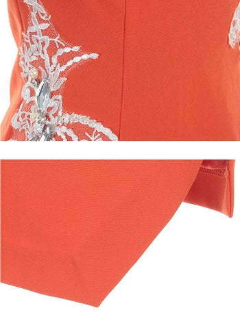 ROBEdeFLEURS Glossy[ローブドフルール グロッシー]レースアップデザイン ミニドレス[1462]