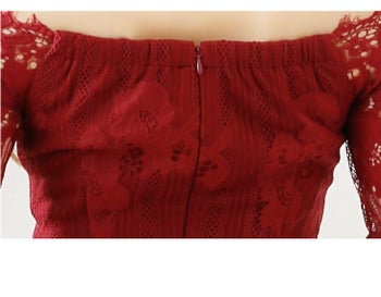 ディア バイ ローブドフルール [DEA] 1470 レース五分袖 オフショル ドレス