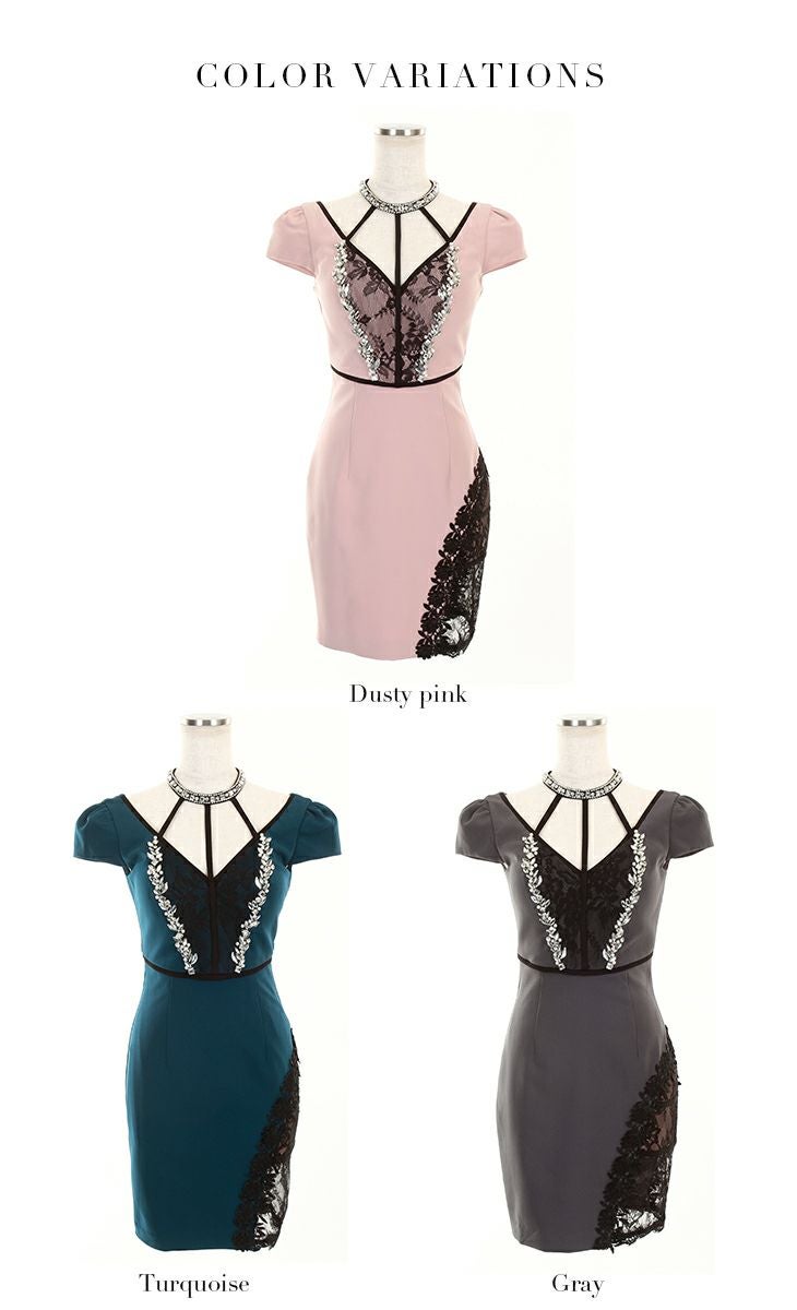 Glossy by ROBE de FLEURS/グロッシー】ビジュー ドット ストレッチ