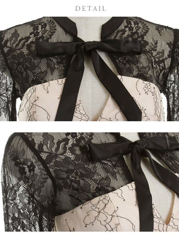 ディア バイ ローブドフルール [DEA] 1626 襟 リボン  総レース セットアップ ドレス