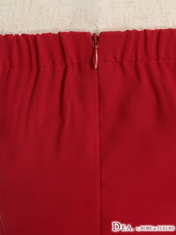 ディア バイ ローブドフルール [DEA] 1540五分袖 総レース  バイカラー  ミニドレス