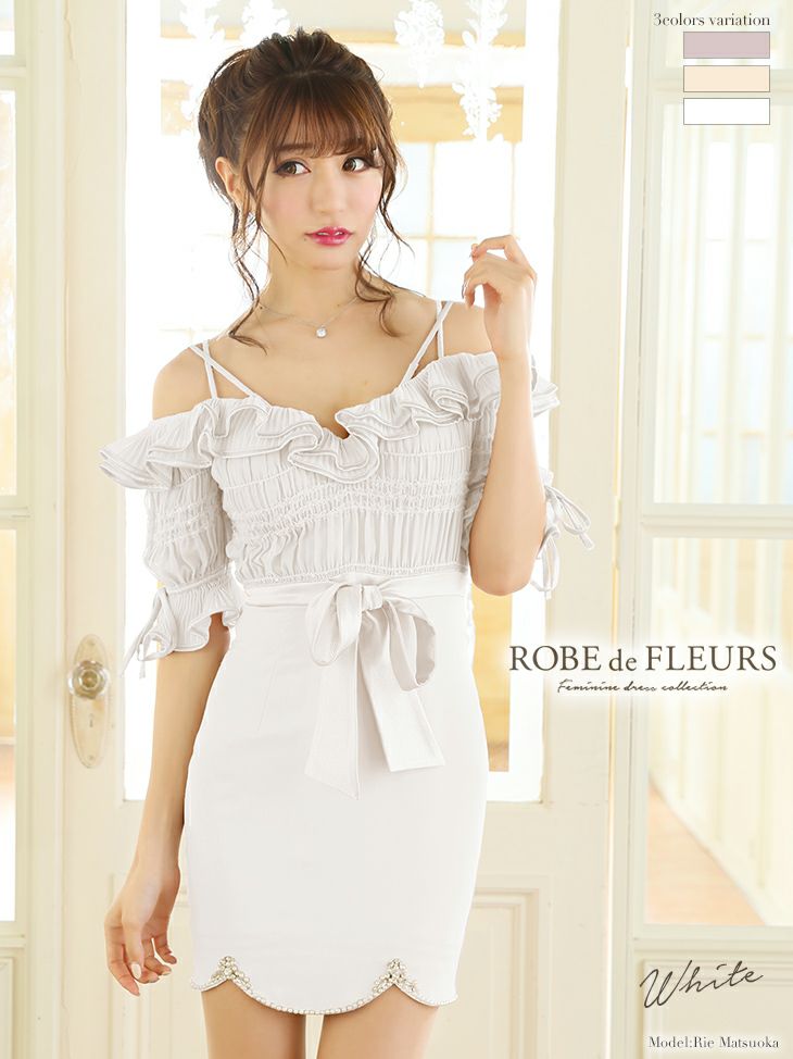 ROBEdeFLEURS/ローブドフルール】スパンコール付き シフォン