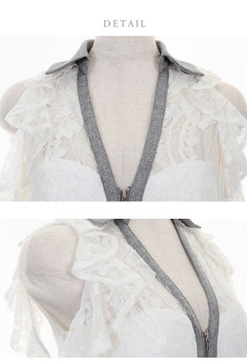 ディア バイ ローブドフルール [DEA] 1738シャツ 襟デザイン  オフショル ドレス