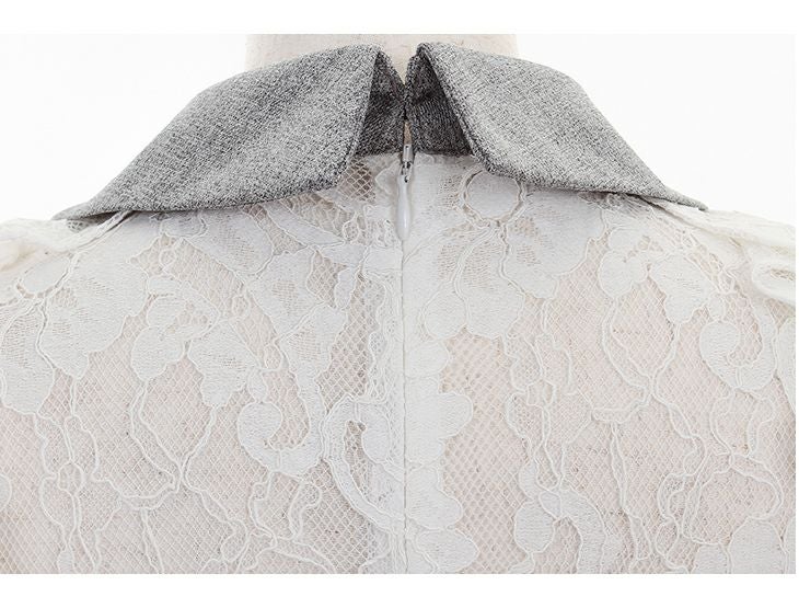 ディア バイ ローブドフルール [DEA] 1738シャツ 襟デザイン  オフショル ドレス