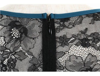 ディア バイ ローブドフルール [DEA] 1834 レース切替  フリル オフショル  ミニドレス