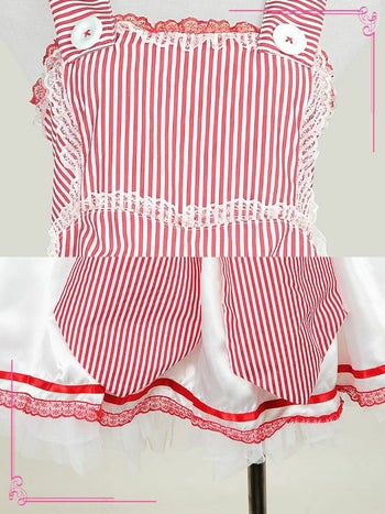 [ハロウィン コスプレ通販]アメリカンストライプウェイトレス ハロウィンコスプレ