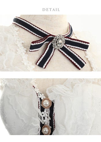 ROBEdeFLEURS ローブドフルール チョーカー風×バイカラー タイト ミニドレス[1850]