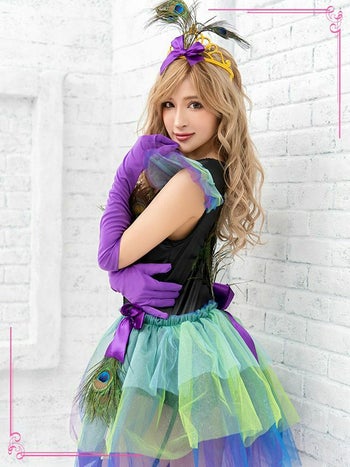 スパンコール孔雀ダンス  アニマル ハロウィンコスプレの5