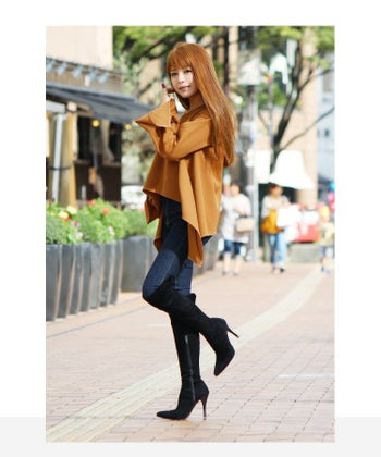 COMEX[コメックス]ポインテッドトゥ ピンヒール ニーハイ ロングブーツ[スエードブラック][11.5cmヒール][5632sbk]