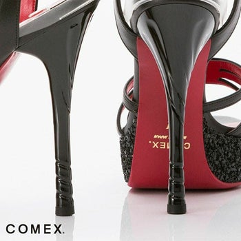 [COMEX][コメックス]5533 グリッターストラップサンダル (ブラック)(13cmヒール) 画像6