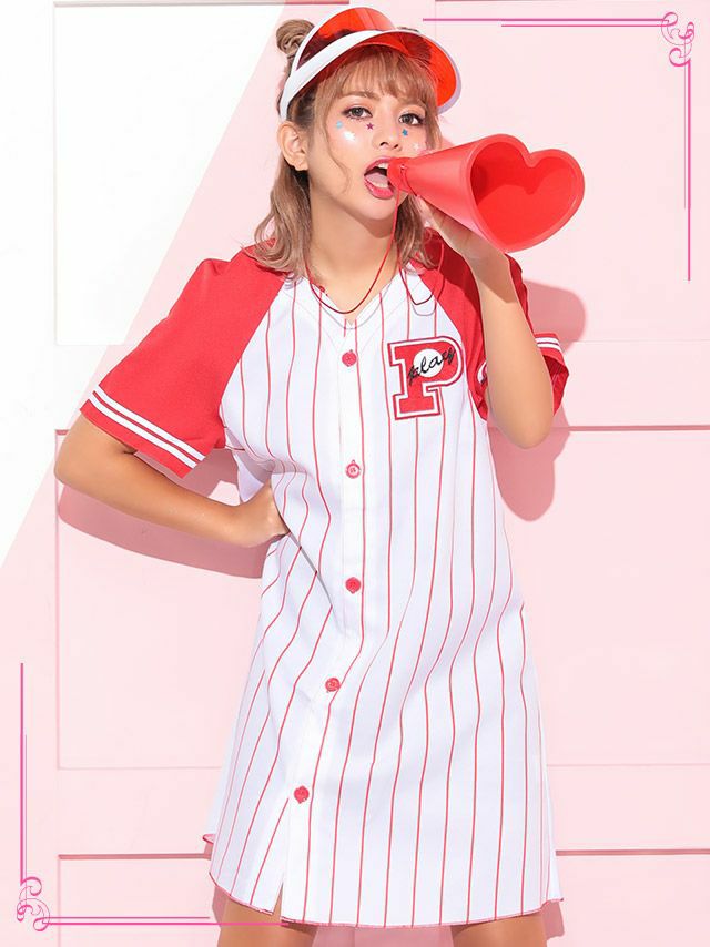 [ハロウィン コスプレ通販]ストライプベースボール ハロウィンコスプレ