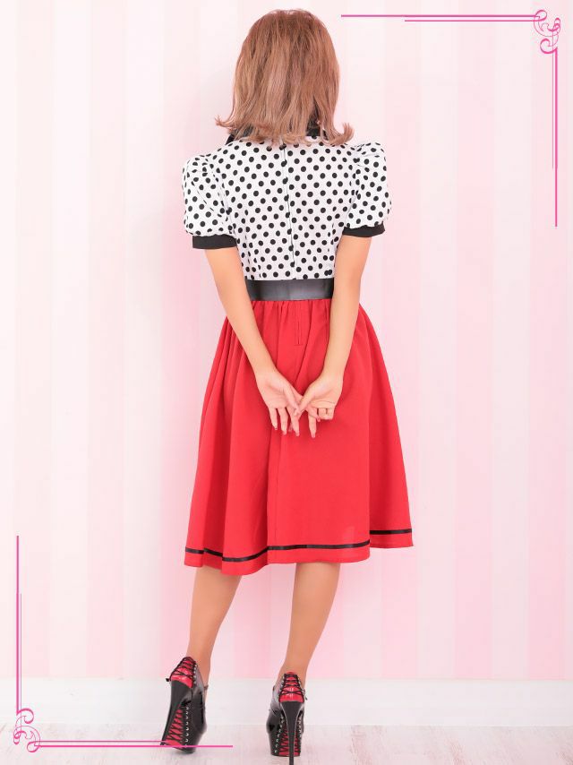 [ハロウィン コスプレ通販]ドット柄アメリカンレトロ ハロウィンコスプレ