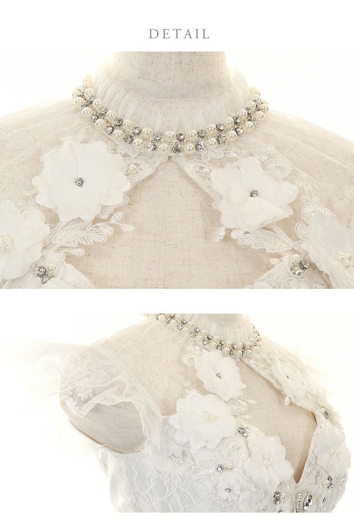 ROBEdeFLEURS ローブドフルール 立体 フラワーレース×ラグジュアリー タイト ミニドレス[1798]