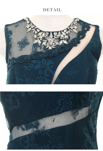 ROBEdeFLEURS Glossy[ローブドフルール グロッシー]アシンメトリー×ラグジュアリー ミニドレス[真優川咲][1962]