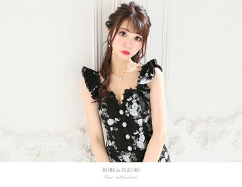 ROBEdeFLEURS ローブドフルール 刺繍レース×ラグジュアリー セットアップ タイト ミニドレス [1978]