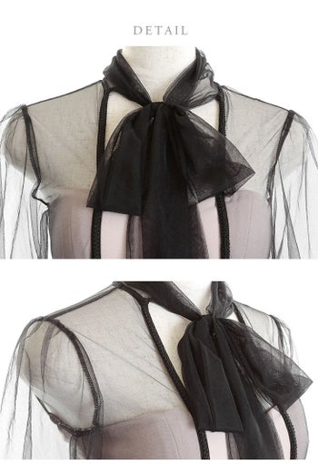 ディア バイ ローブドフルール [DEA] 2083 ブラウスデザイン  ロングスリーブ  ミニドレス