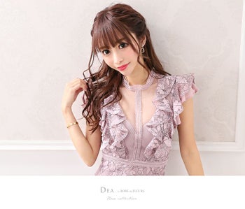 ディア バイ ローブドフルール [DEA] 2033 総レース  フェミニン ドレス