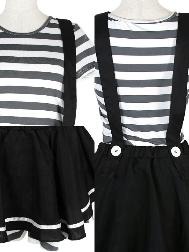 [ハロウィン コスプレ通販]サロペット風囚人 ハロウィンコスプレ