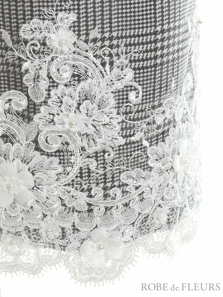 ROBEdeFLEURS ローブドフルール  サイド チュール切替×ギンガムチェック タイト ミニドレス[2176]