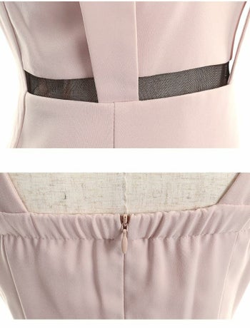 ROBEdeFLEURS Glossy[ローブドフルール グロッシー]バストクロス パール ストレッチ ノースリーブ タイト 高級ミニドレス[ホワイト][XSあり][ゆめ/キャバドレス着用][2053]