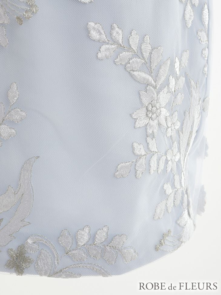 ROBEdeFLEURS ローブドフルール パール＆レース ホルターサテン タイト ミニドレス[2370]