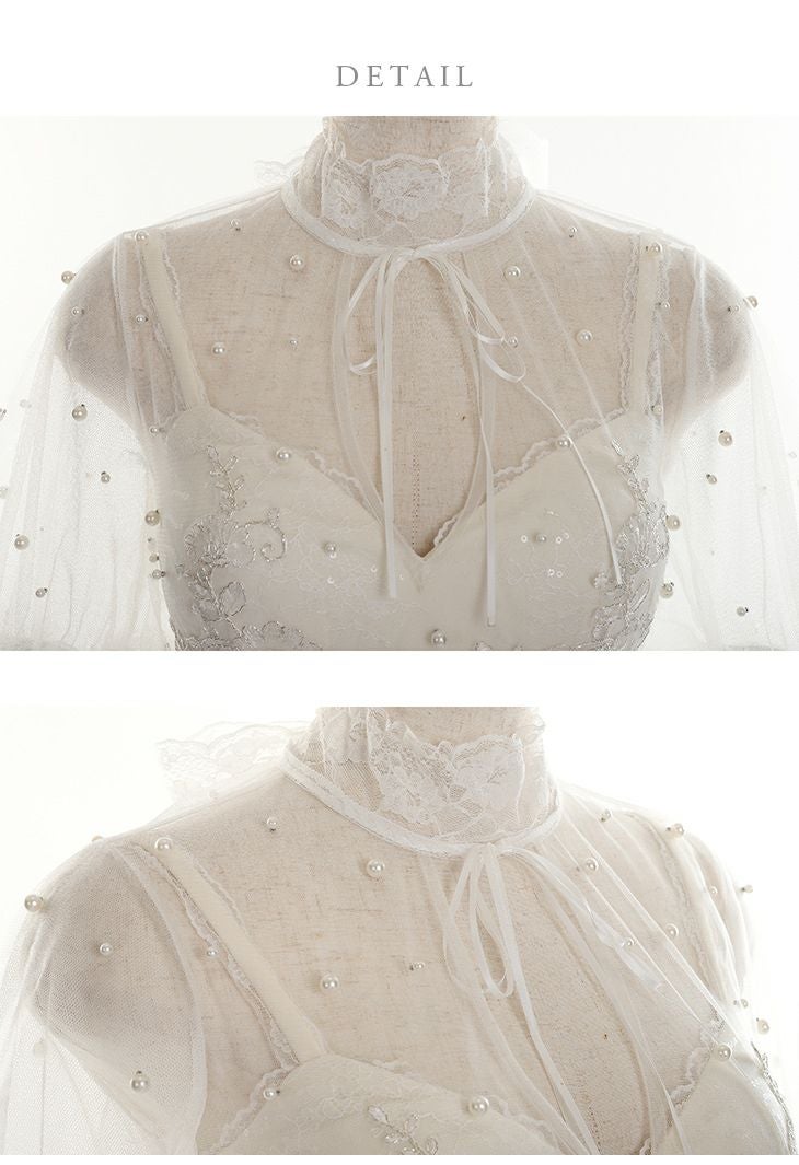 ROBEdeFLEURS ローブドフルール パフスリーブガーリー タイト ミニドレス[2374]