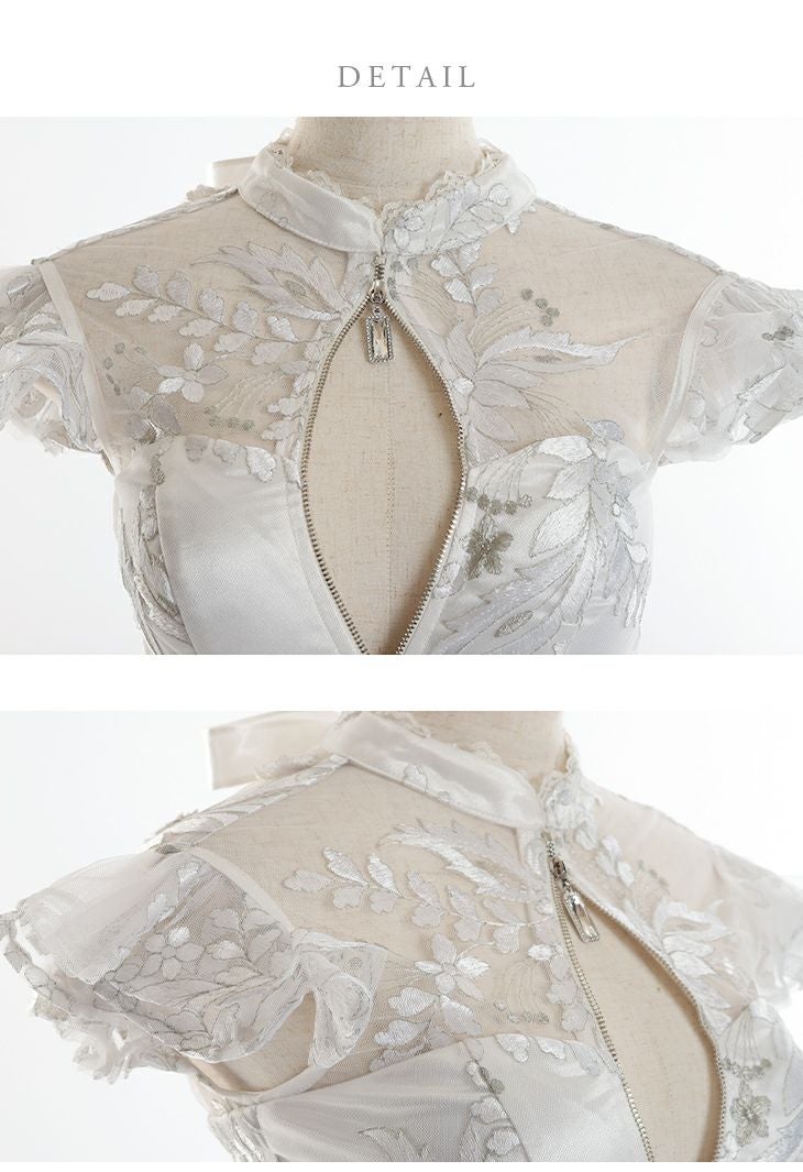 ROBEdeFLEURS ローブドフルール ジッパー× スカートパンツ セットアップ ミニドレス[2402]