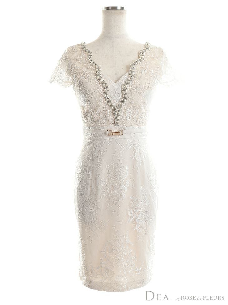 ディア バイ ローブドフルール [DEA] 2366 フェミニン 総レース   ミニドレス