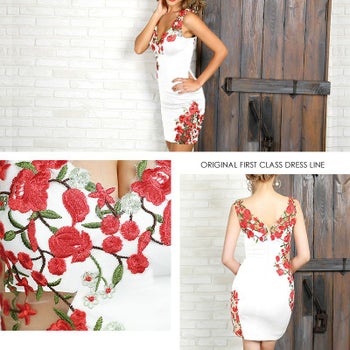 エンジェルアール [AngelR]フラワーモチーフ 刺繍 ノースリーブ ミニドレス[きよみん][9829]