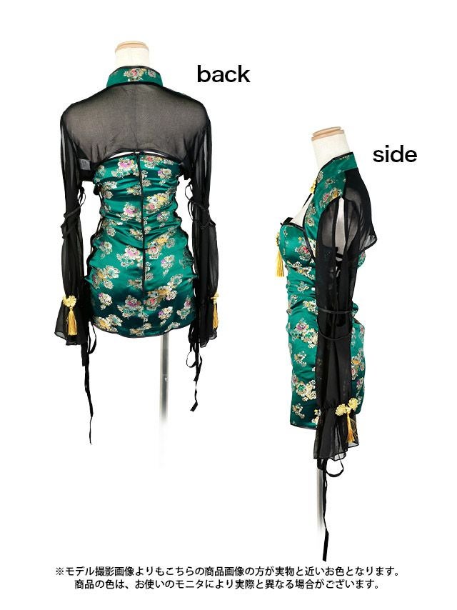 [ハロウィン コスプレ通販]シアーデザインタイトミニチャイナドレス ハロウィンコスプレ