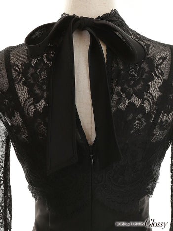 ROBEdeFLEURS Glossy[ローブドフルール グロッシー]フロント ジップデザイン× ワンカラー ミニドレス[XS/Lあり][桜咲乃愛][2403]