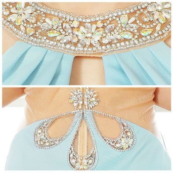 エンジェルアール [AngelR]バックシースルー ビジュデザイン ワンカラー ミニドレス[葉月 芽生][21227]