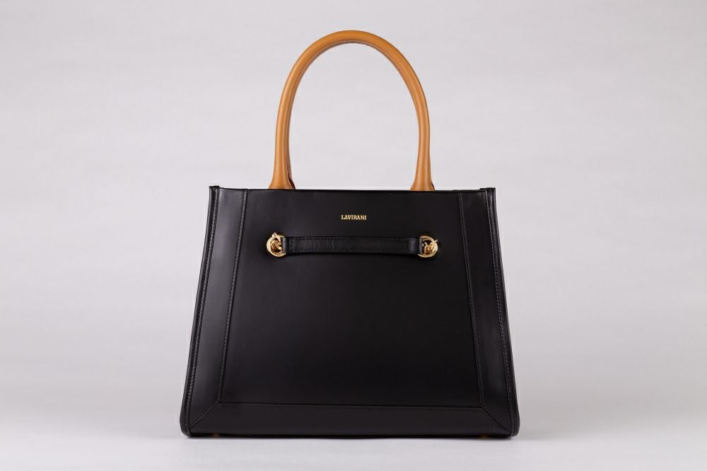 [LaLaTulle select]リアルレザーバイカラーバッグ(3color)画像15