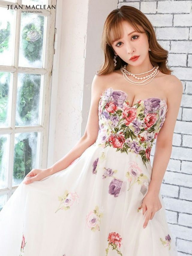 JEANMACLEAN/ジャンマクレーン】フラワー花柄 オーガンジーチュール