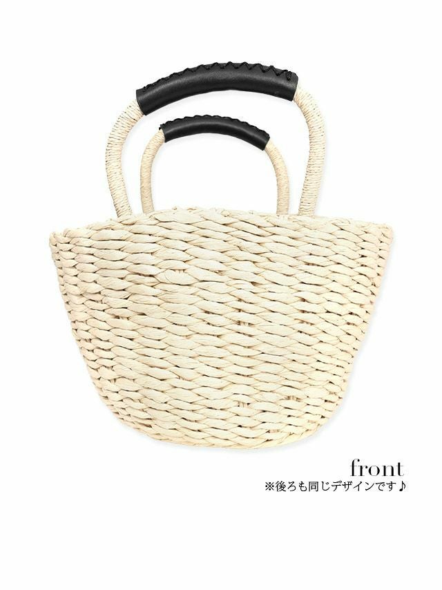  [LaLaTulle select]黒レースデザインかごBAG(1color)