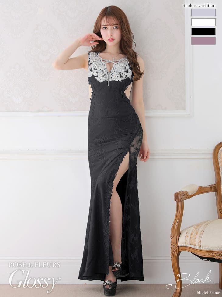 Glossy by ROBE de FLEURS/グロッシー】フロントジッパー×バストクロス