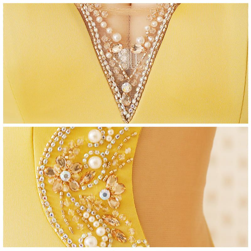 キャバドレス AngelR [エンジェルアール]バスト Vパール ビジュー キャミソール  タイトロングドレス(ブルー/ピンク)[葉月 芽生][22827]