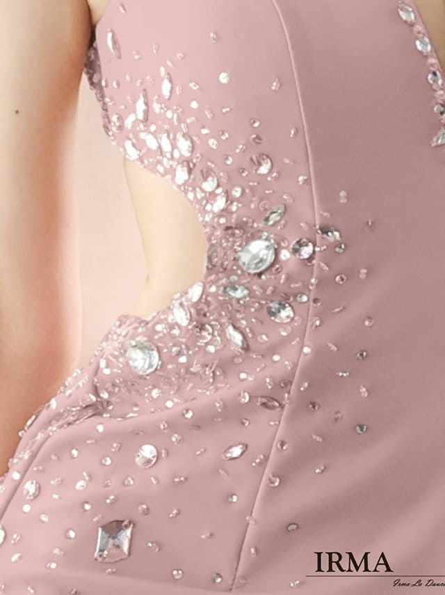 キャバドレス  IRMA[イルマ]im-md-21154 バックデザイン ワンカラー ウエストカット ノースリーブ ピンク タイト ミニドレス(1color)(S/M)