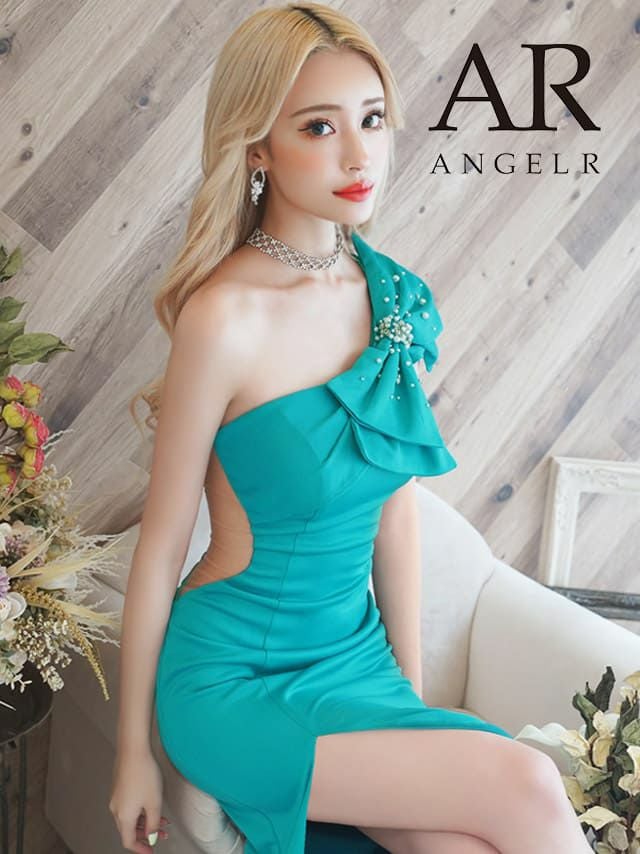 Angel R/エンジェルアール】ビックリボン パールビジュー タイトロング