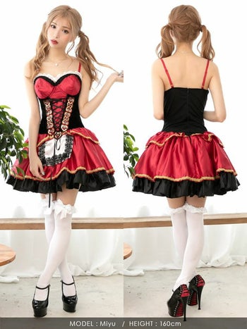 赤ずきん ミニスカート キャラクター ハロウィンコスプレ[みゆう着用]