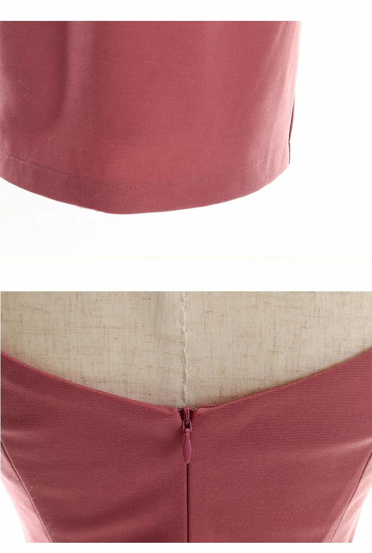 ROBEdeFLEURS Glossy[ローブドフルール グロッシー]ウエストシースルー 刺繍レース ストレッチ ミニキャミドレス(ベイクドピンク/ホワイト/モカ/ブラック)[XS][真優川咲][2903-2]