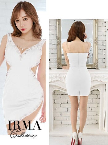 イルマ[IRMA]サイドシースルー ノースリーブ タイトミニドレス[真優川咲][21232]