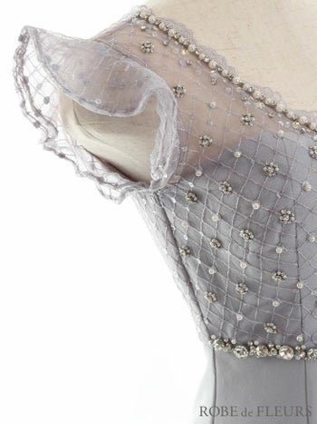 ROBEdeFLEURS ローブドフルール  ウエストリボン 刺繍レースｘバストメイク　セットアップ タイト ミニドレス[2690]