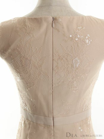 ディア バイ ローブドフルール DEA by ROBEdeFLEURS スパンコール レース シンプル リボン タイト ミニドレス[真優川咲][2814]