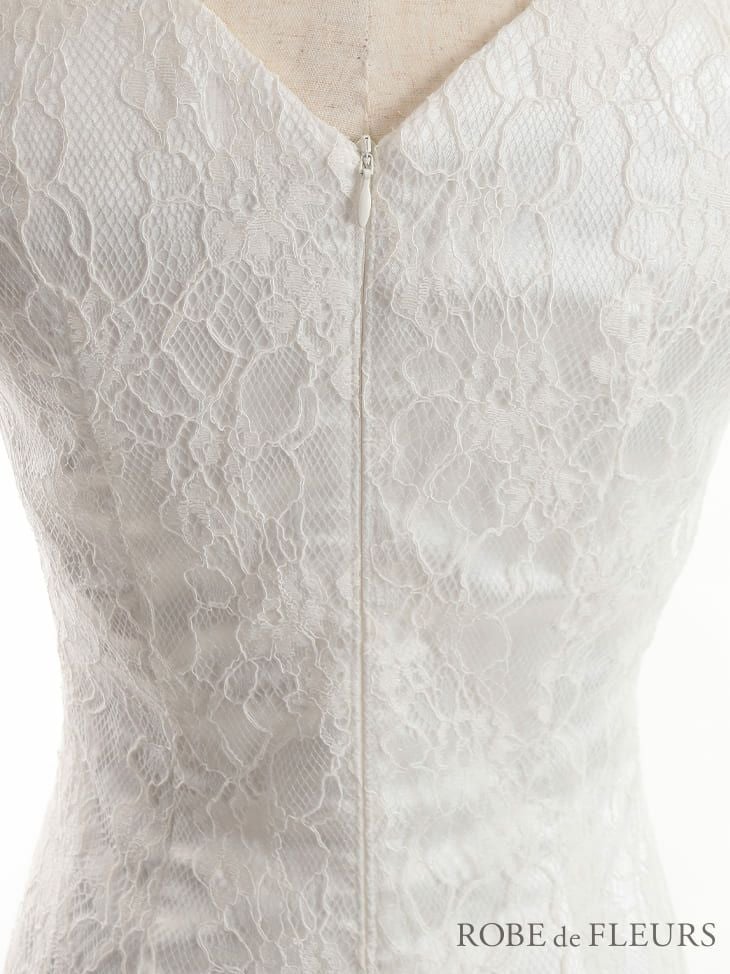 ROBEdeFLEURS [ローブドフルール]立体フラワー 刺繍 レース スリット ビジュー タイト 高級ロングドレス[ホワイト][真優川咲 / キャバドレス着用][XSあり][3113]