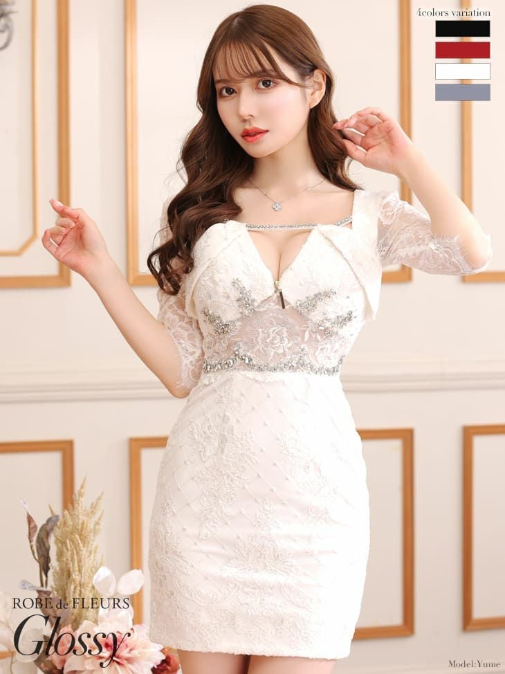 Glossy by ROBE de FLEURS/グロッシー】フロントジップ ウエスト