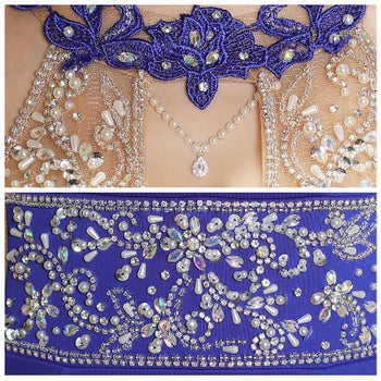 AngelR [エンジェルアール]ウエストビジュ シースルー ワンカラー ロングドレス[22856]