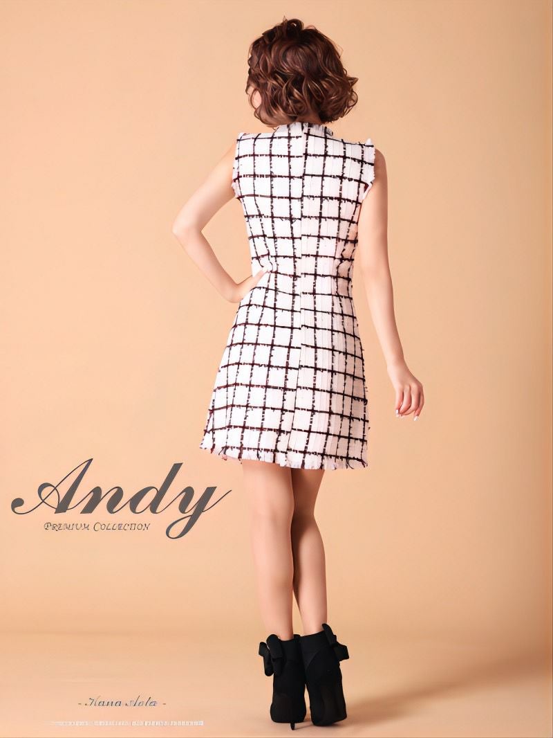 Andy [アンディ]チェック ツイード ノースリーブ ミニドレス[2676]